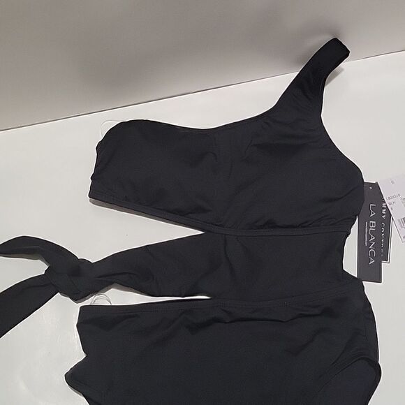 La Blanca Island Goddess Cutout One Shoulder Mio Solid One Piece Swimsuit - Picture 3 of 10